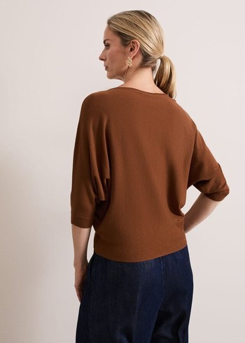 Phase Eight Cristine Knitwear Brown Canada | BSLVAT-584